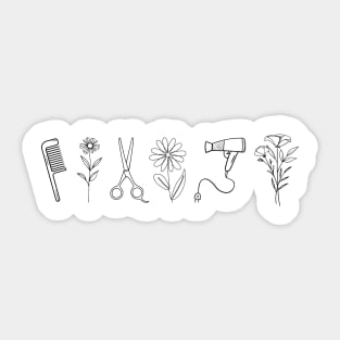 Funny Hair Stylist Art For Hairdresser, Hair Dresser, Hair Stylist Licensed Hairapist, Cosmetology Hair, Beautican Wildflower Mom, Cosmetologist Floral Sticker